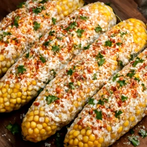 Mexikói elote cotija sajttal és tejföllel