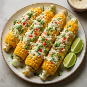 Grill kukorica tejfölös majonézzel és feta sajttal