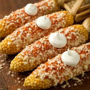 Mexikói elote majonézzel és tejföllel