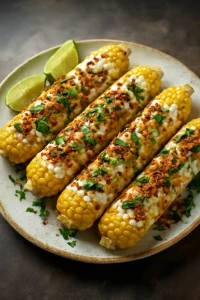 Mexikói elote pirított hagymával és lime-mal