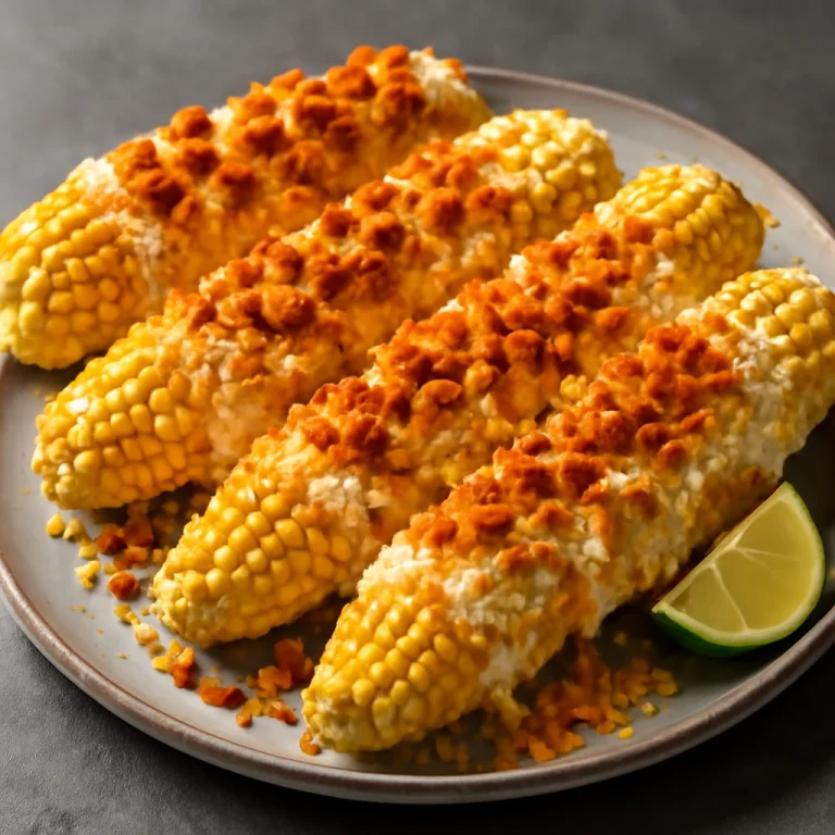 Elote pirított kukoricával tálalva, cheddar sajttal és lime szeletekkel