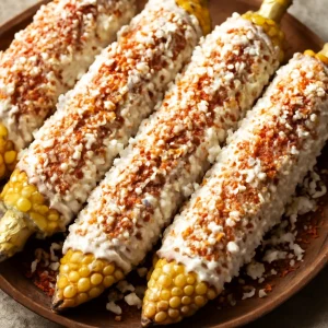 Mexikói elote tejföllel és sajttal