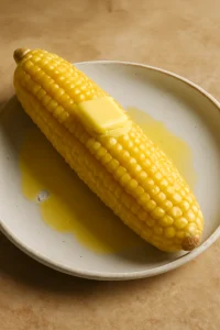 Mexikói elote, grillezett kukorica vajjal, parmezánnal és korianderrel