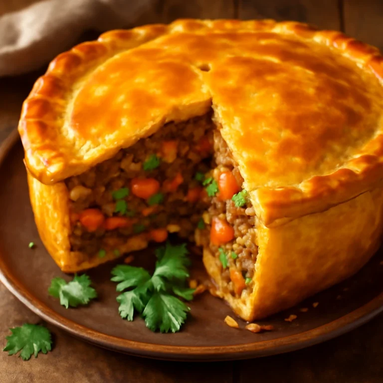 Empadão de carne moída, pite darált marhahúsos töltelékkel