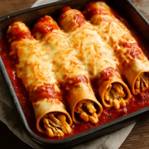 Töltött enchilada csirkével és kukoricával, ínycsiklandó mexikói étel