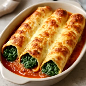 Spenóttal töltött enchilada, sajttal a tetején
