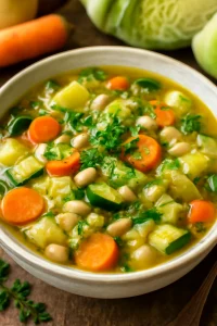 Friss, tápanyagban gazdag vegán zöldségleves