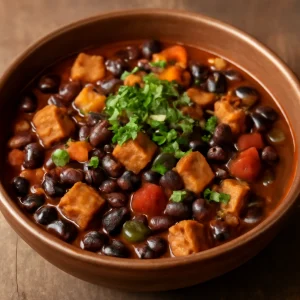 Ínycsiklandó feijoada tofuval, gazdag és ízes étel