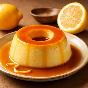 Krémes flan citrommal és karamellás öntettel