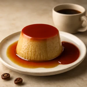 Krémes flan kávéval és karamellöntettel