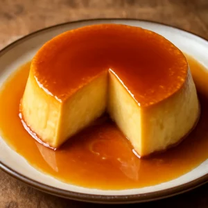 Krémes flan karamellás öntettel