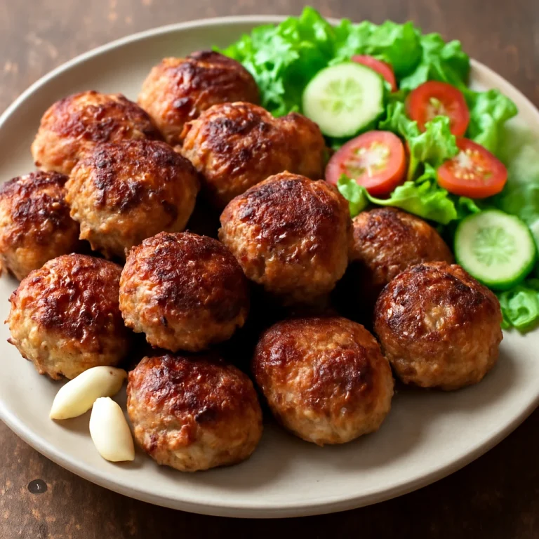 Frikadeller fokhagymával, ropogósra sült húsgombócok
