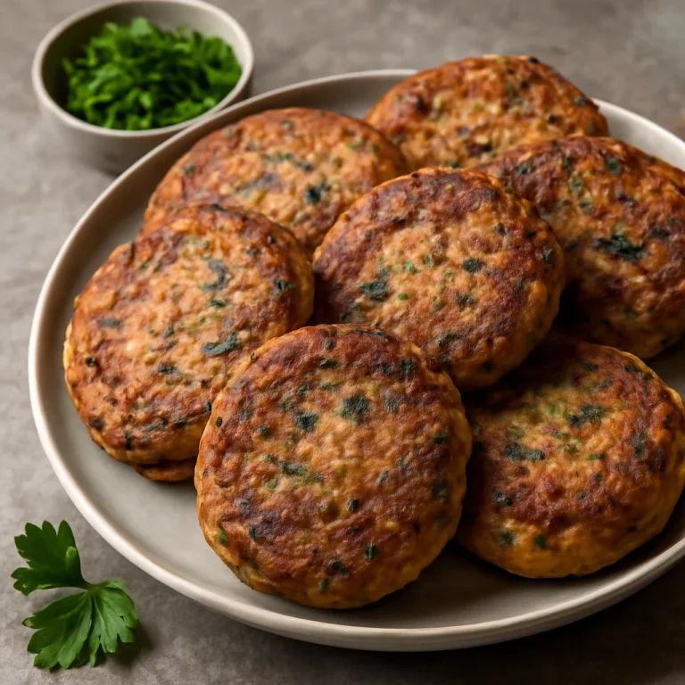 Frikadeller zöldségekkel, ropogósra sütve