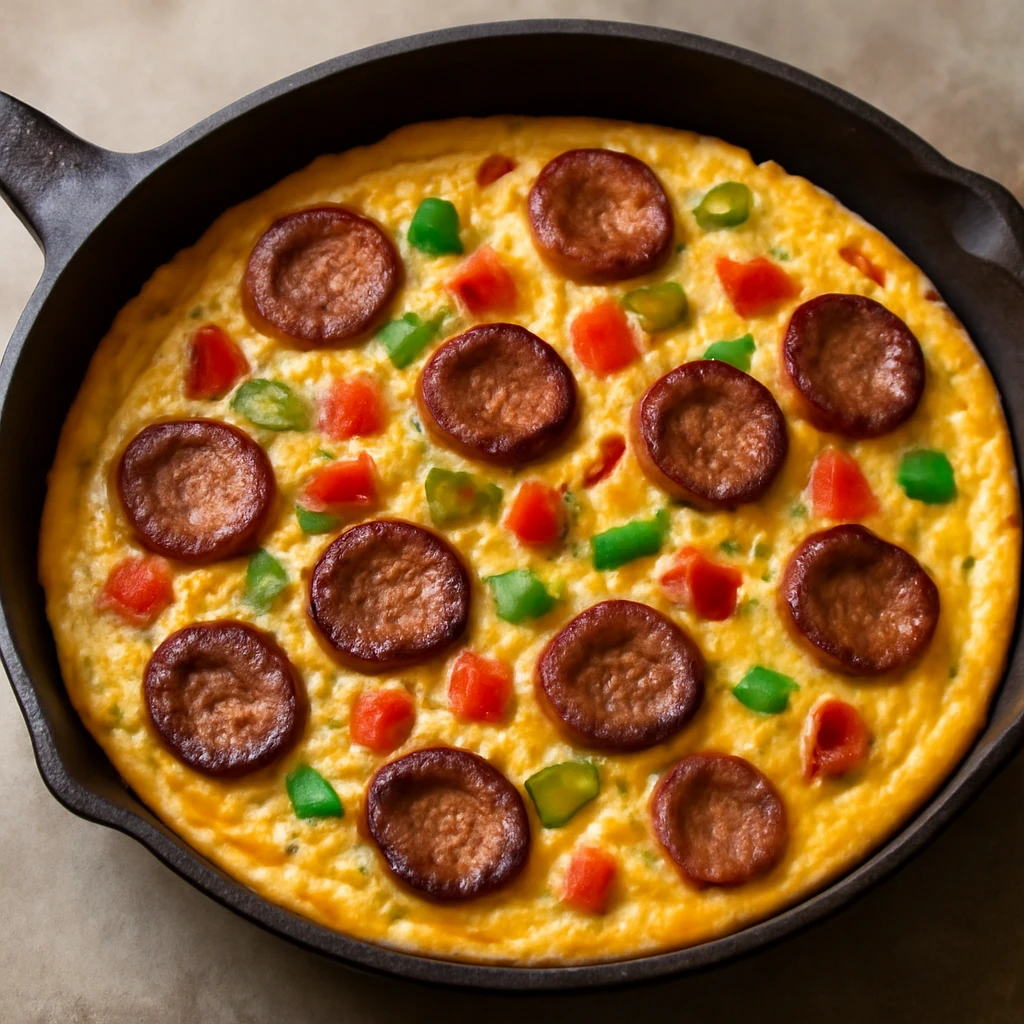 Frittata gazdag tojásos töltelékkel
