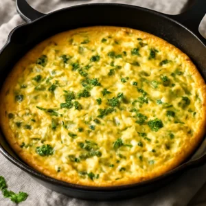 Friss frittata póréhagymával és gruyère sajttal