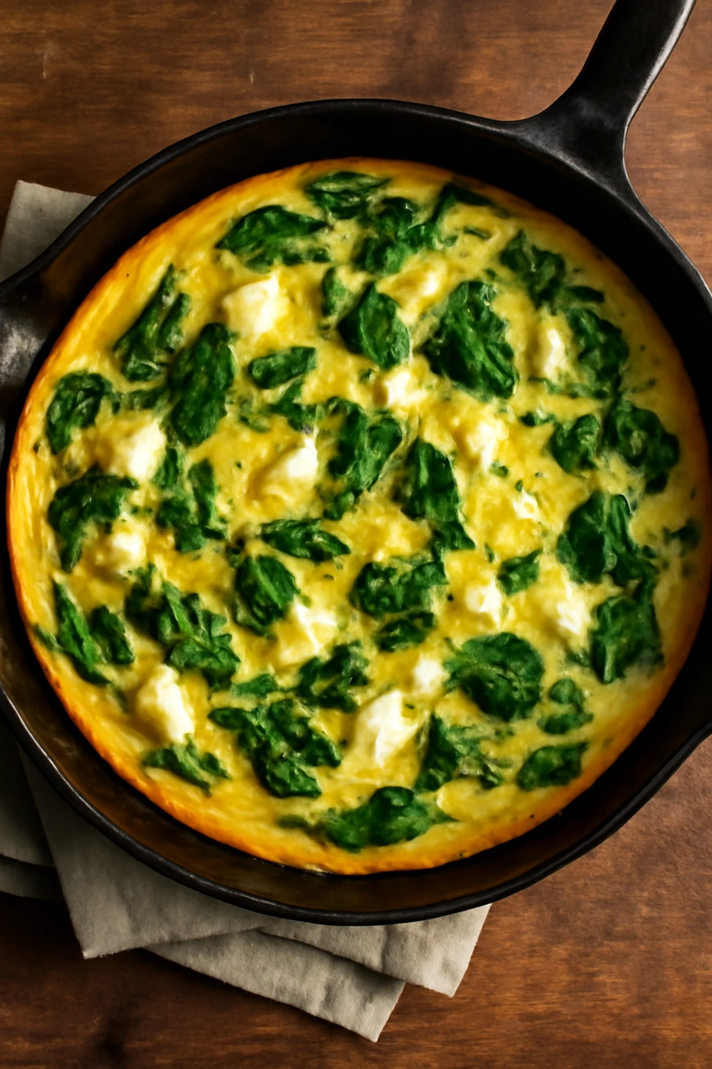 Friss frittata spenóttal és fetával