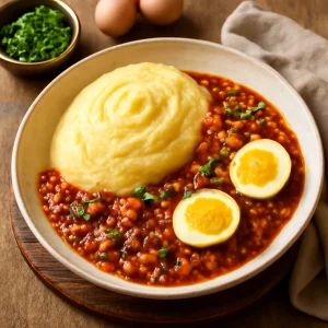 Gazdag fűszeres kukoricás étel, friss korianderrel