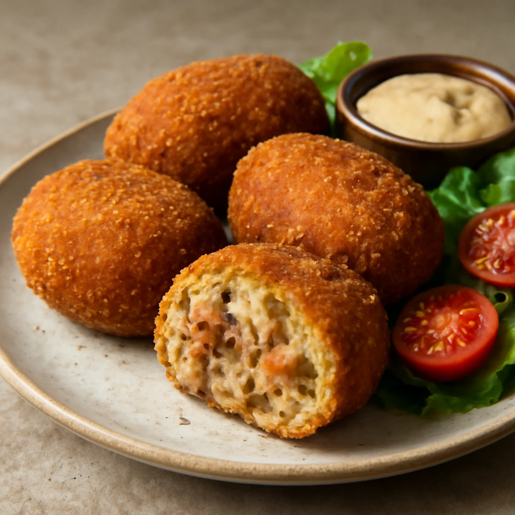 Ropogós füstölt húsos korokke, gazdag ízekkel