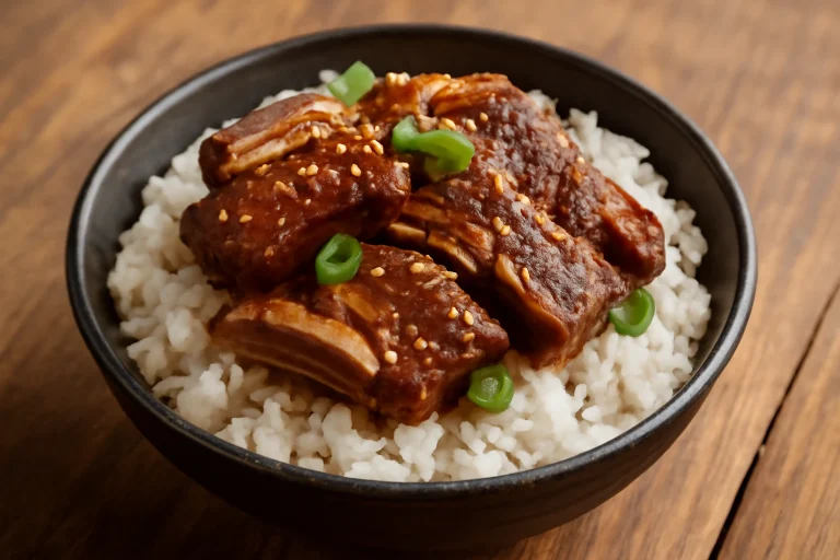Galbi Rizs, koreai marhahús szójaszószban szezámmaggal