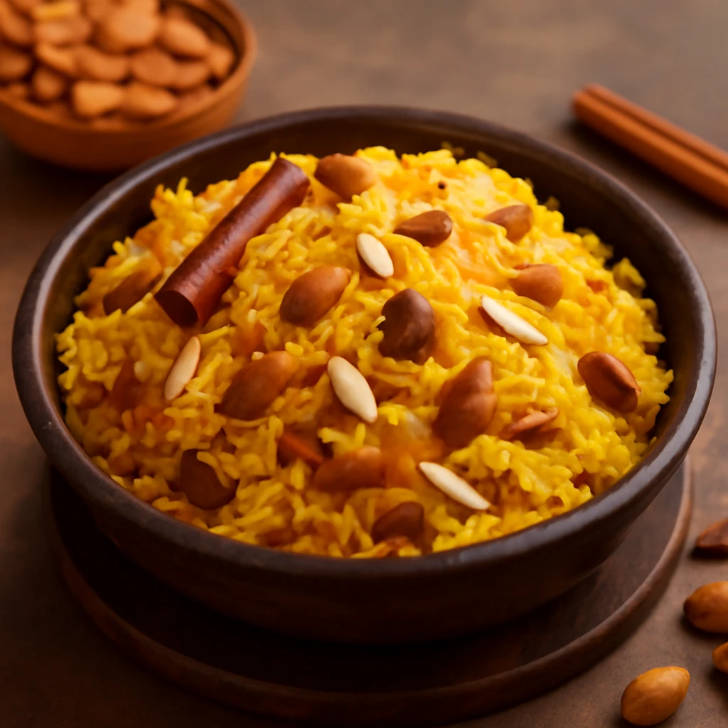 Édes indiai ghee mishti pulao rizs