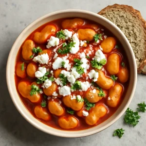 Görög gigantes plaki feta sajttal