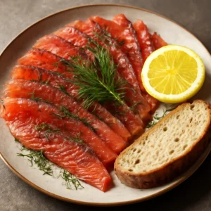 Friss és fűszeres gravlax fekete teával