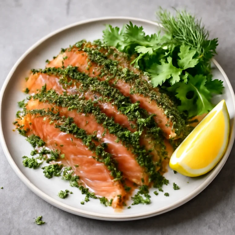 Gravlax korianderrel tálalva, finom és friss halétek
