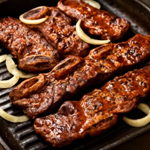 Friss és gazdag koreai Grillezett Galbi