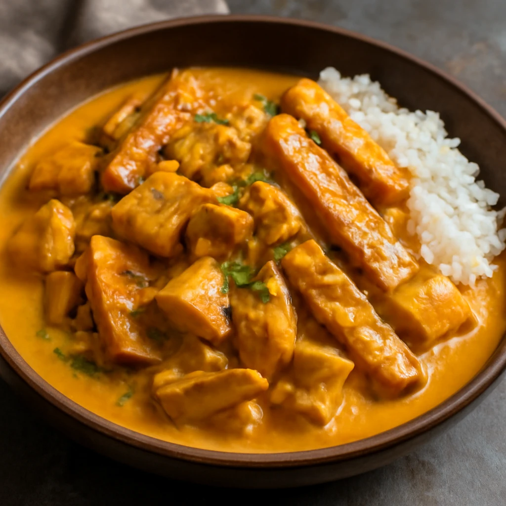 Indonéz Gudeg tempeh-vel, krémes és ínycsiklandó étel