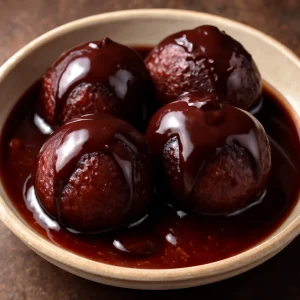 Indiai csokoládés gulab jamun, gazdag és édes desszert