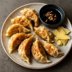 Frissen készült gyömbéres gyoza