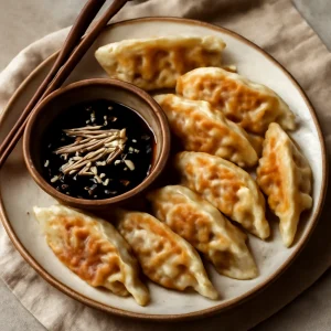 Friss, ropogós gyoza szójaszósszal