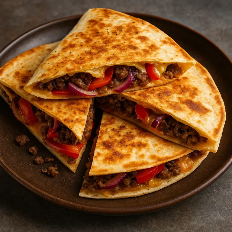 Haggis quesadilla, ropogós tortilla aranybarnára sütve, zöldségekkel és sajttal töltve