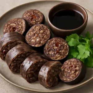 Friss koreai sundae, gazdag fűszerekkel és ízekkel