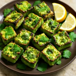 Zöldfűszeres paneer tikka citrommal és korianderrel