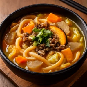 Friss, gazdag miso leves tésztával és konnyakuval