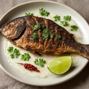 Grillezett hal kókuszos szósszal és lime-mal