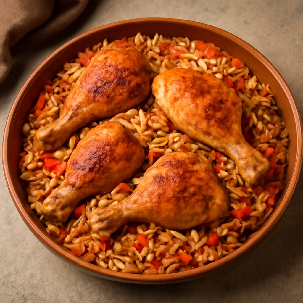 Fűszeres kabsa csirkehússal és rizssel