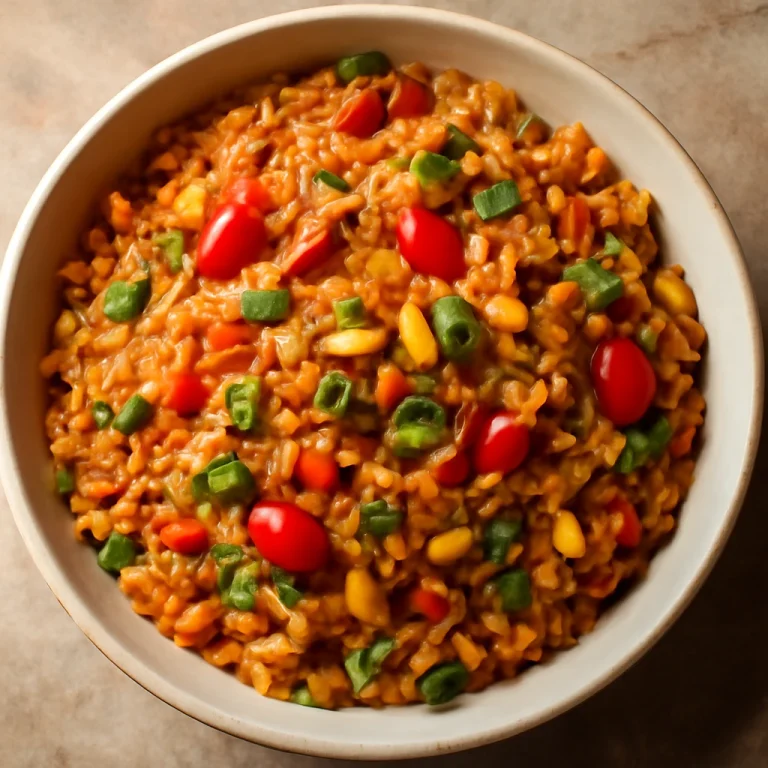 Kabsa vegán változatban, tálalva gazdag zöldségekkel és fűszeres rizses alapú étellel.
