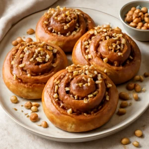 Aranybarna kanelbulle mogyoróval