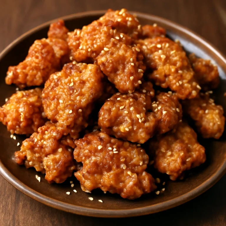 Karaage fokhagymás marináddal, ropogós csirke falatok szezámmal megszórva