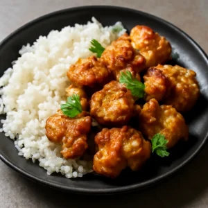 Ropogós karaage csirke rizskörettel