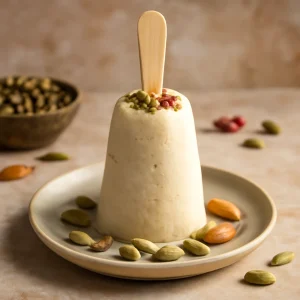 Indiai kardamomos kulfi rózsavizes ízesítéssel
