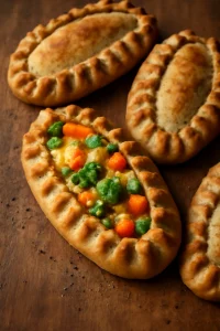 Finn Karjalanpiirakka, friss zöldségekkel töltve