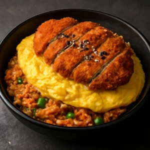 Japán omurice katsu csirke és tojásos rizs