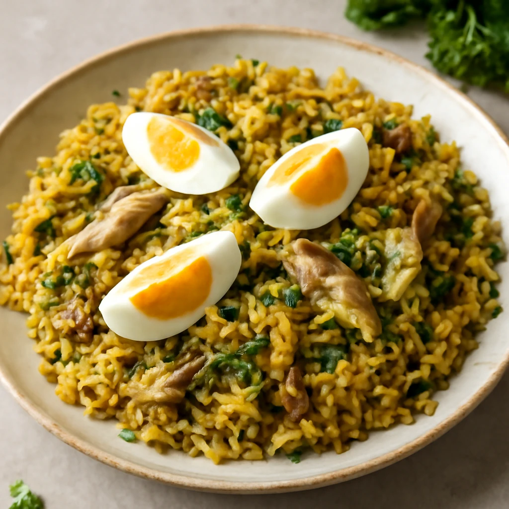 Finom Kedgeree füstölt makrélával és tojással
