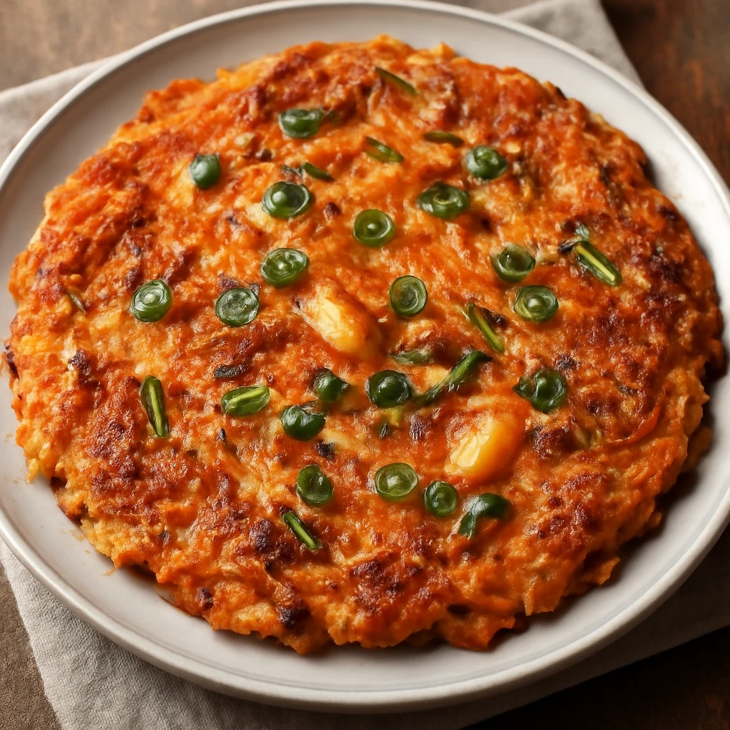 Koreai kimchi jeon friss zÃ¶ldhagymÃ¡val