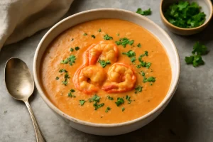 Krémes rákos bisque friss petrezselyemmel
