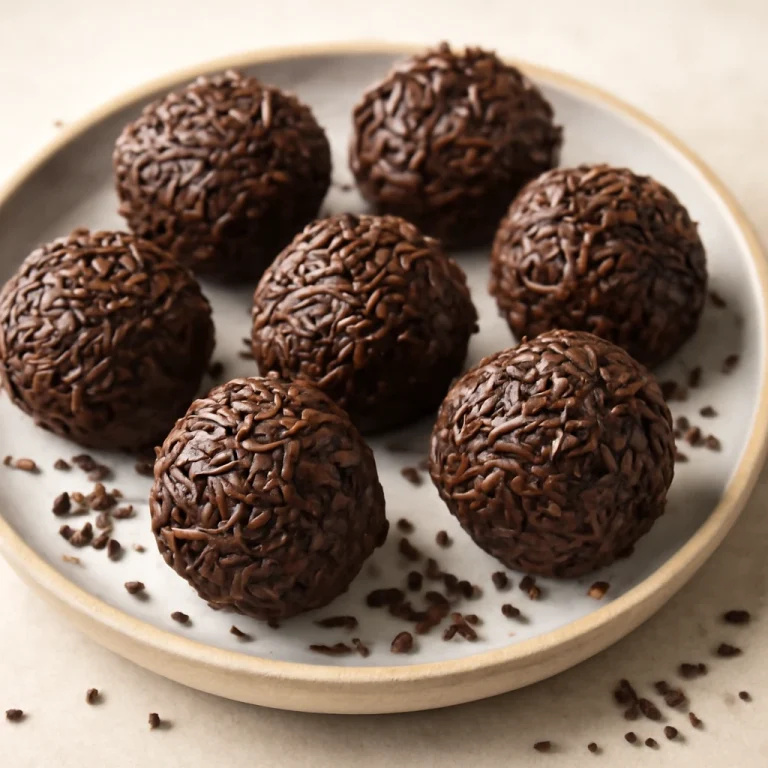 Klasszikus Brigadeiro golyók csokorral, frissen készítve