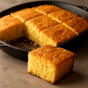 Puha, édes cornbread, kívül ropogós és belül puha